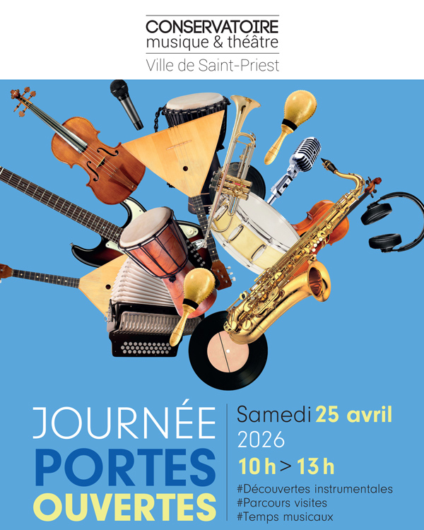 Journée portes ouverts du Conservatoire, samedi 25 avril de 10h à 13h.