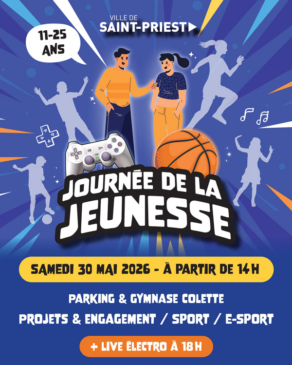 Journée de la jeunesse, samedi 30 mai à partir de 14h. Parking et gymnase Colette