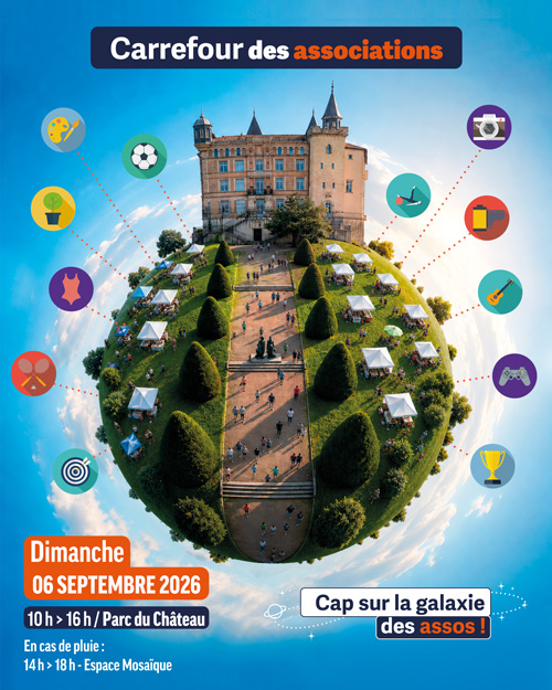 Carrefour des associations, dimanche 6 septembre de 10h à 16h dans le parc du château